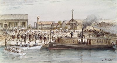 The Inauguration of the Suez Canal by the Empress Eugenie, 17th November 1869 by Edouard Riou